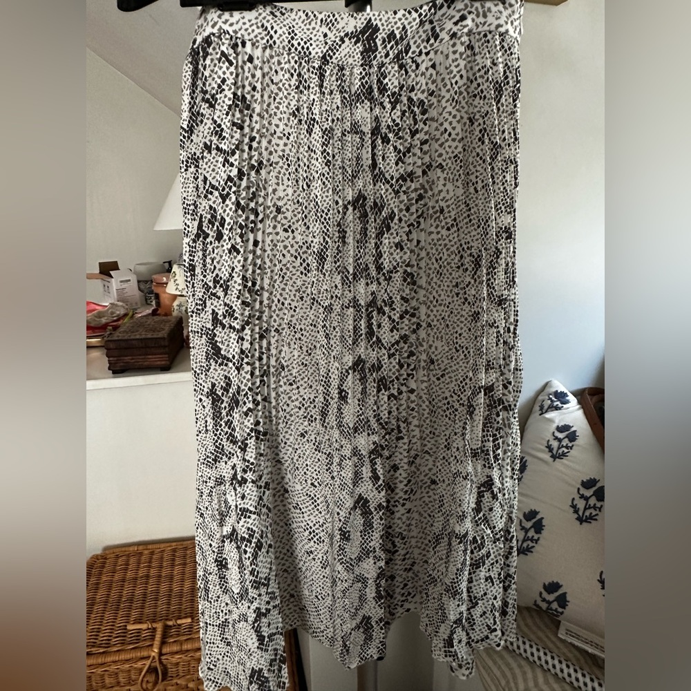 J. Crew Factory Black and White Midi Skirt